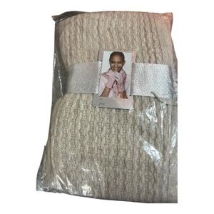 New York & Company Beige Knit Scarf with Gloves